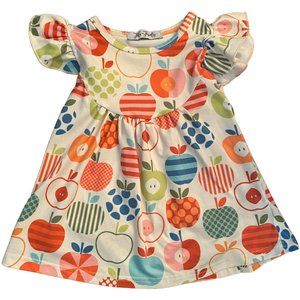 6-9m Flutter Sleeve Apple Dress